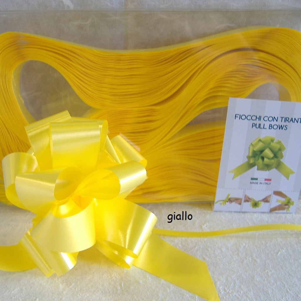 coccarde gialle matrimonio fai da te fiocchi auto sposi invitati addobbi allestimento confettata ad uso packaging vetrinistica comunione battesimo compleanno anniversario
