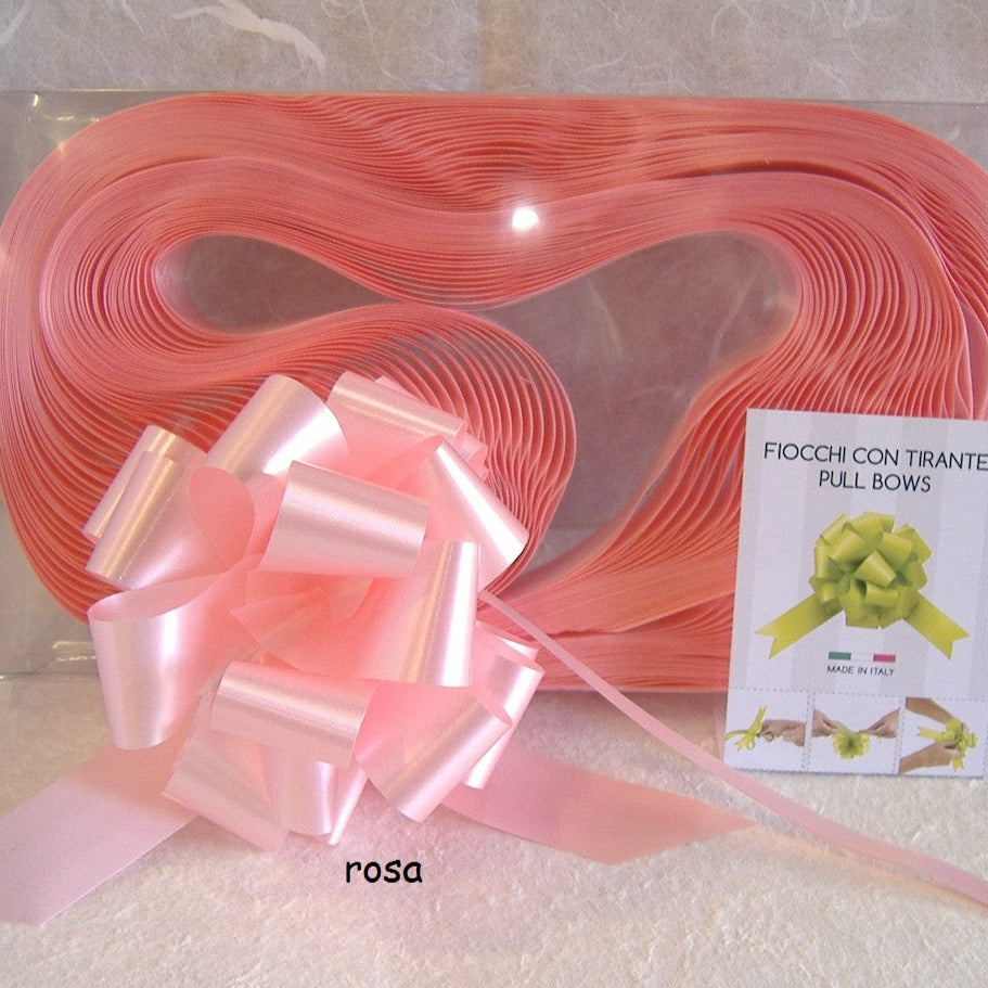 coccarde rosa matrimonio fai da te fiocchi auto sposi invitati addobbi allestimento confettata ad uso packaging vetrinistica comunione battesimo compleanno anniversario