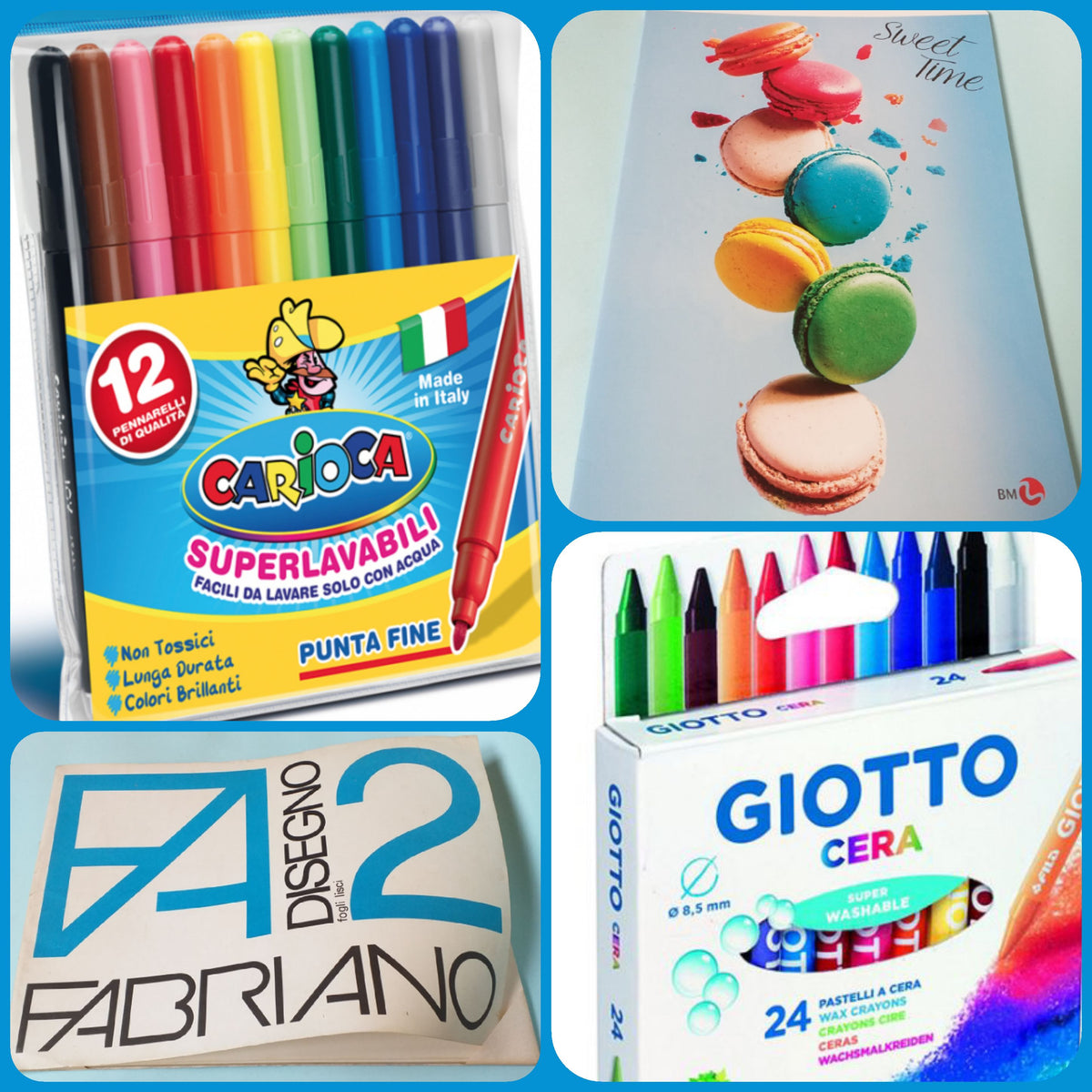 Kit regalo per bambini con colori a cera