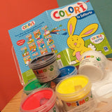 Ditacolor finger paint valigetta Primo kit 6 tempere colori dita e mani per lavoretti bambini disegnare colorare dipingere pitturare animali della fattoria