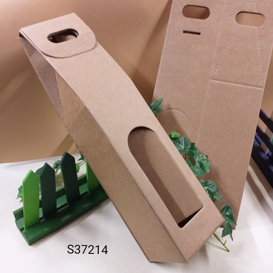 Cartoncino Kraft colore naturale scatola portabottiglie con finestra di apertura per confezioni regalo vino spumante aceto balsamico olio e birra