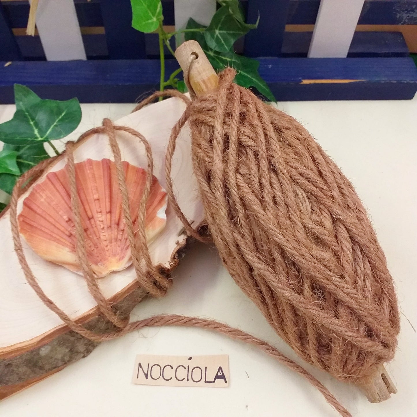 packaging mare nocciola flexcord corda di juta cordoncino naturale sbiancato spago uso per cordino bijoux uncinetto fai da te hobbistica bomboniere shabby chic country rustico style