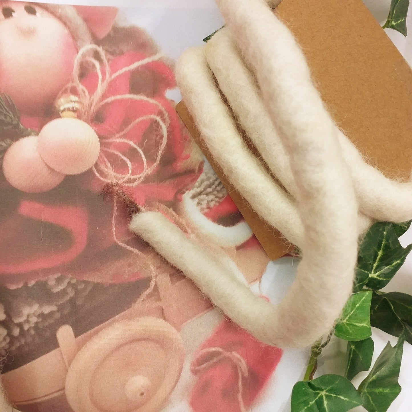 modellare corda cordone di lana feltro bianca uso fai da te gambe braccia bambole di stoffa pezza gnomo natale bamboline pigotte