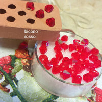 rosso 5 mm mezzi cristalli perline bicono rombi ad uso fai da te collane e bigiotteria offerta perle sfaccettate per anelli orecchini bracciali gioielli creazioni bijoux