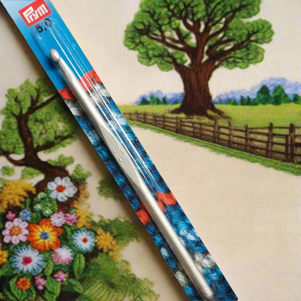 5.0 Prym ago con uncino crochet hook uncinetto alluminio per lana cotone lavori a maglia con filati di spessore medio