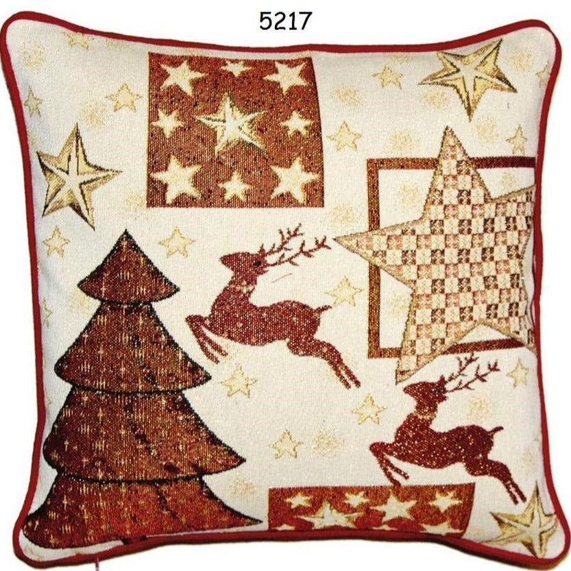 albero stelle renne federa copricuscino natalizio gobelin idea regalo Natale originale packaging arredo casa per uomo e donna