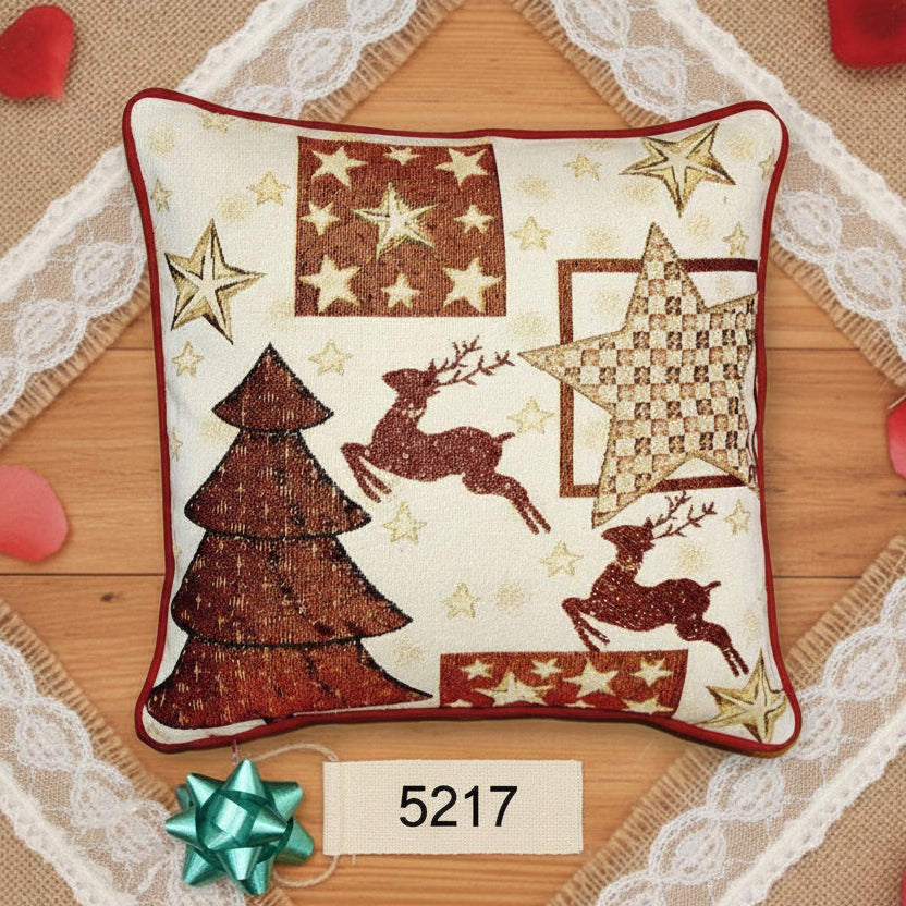 albero stelle renne federa copricuscino natalizio gobelin idea regalo Natale originale packaging arredo casa per uomo e donna