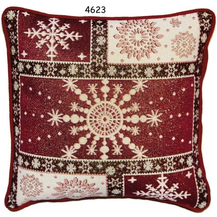 fiocco di neve federa copricuscino natalizio gobelin idea regalo Natale originale packaging arredo casa per uomo e donna