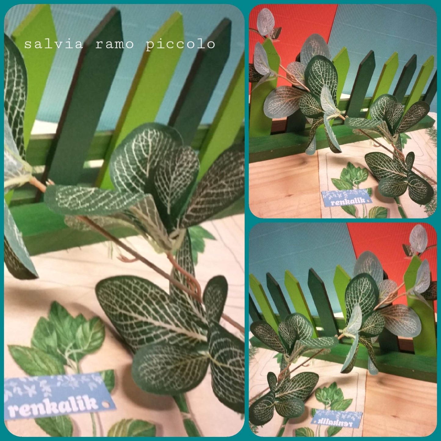 ramo piccolo filo ghirlanda dossinia salvia renkalik finta verde piante artificiali decorative uso fai da te composizioni fiori centrotavola fioristi allestimenti natalizi pasquali