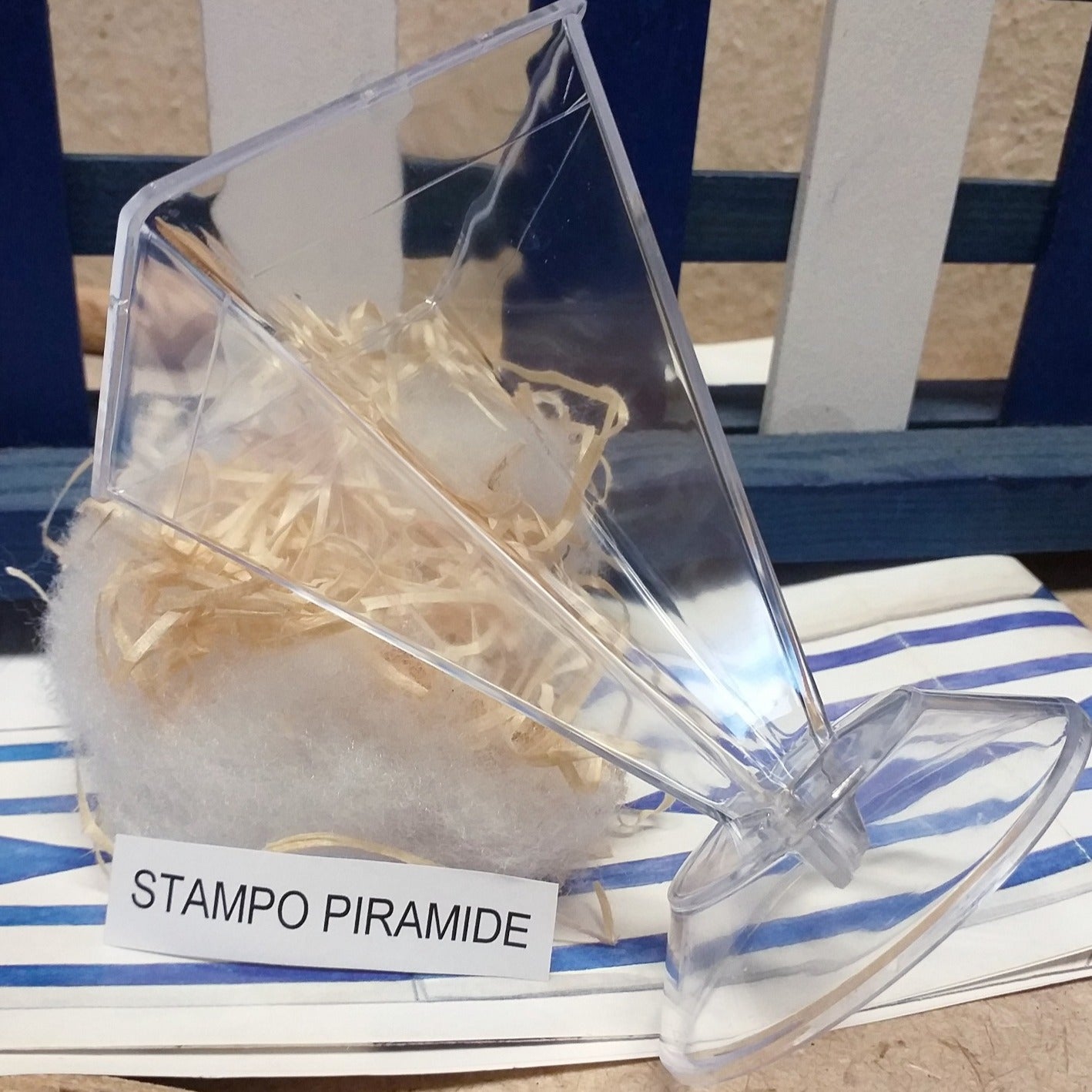 stampo plastica trasparente piramide con piedistallo per candele fai da te artigianali con cera