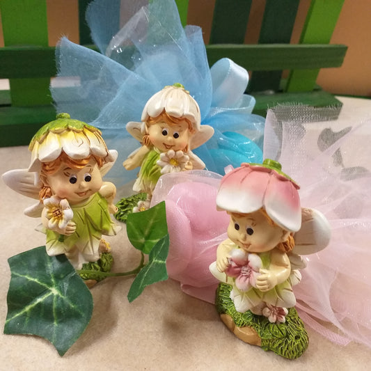 fatine-folletti fiori del bosco confezionate confetti babyshower nascita battesimo compleanno comunione cresima bimbo bimba maschietto femminuccia