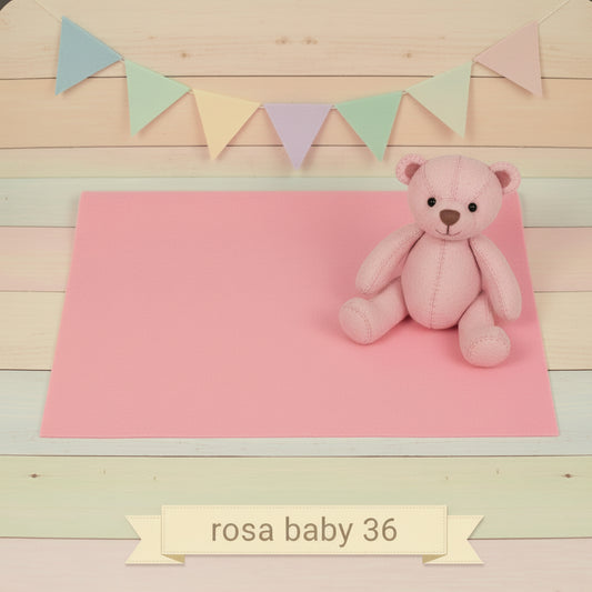 rosa baby bebè feltro pannolenci sottile 1 mm tessuto tinta unita uso per creazioni fiori lavoretti creativi bambini hobbistica addobbi natalizi decorazioni pasquali fiocco coccarda nascita fuoriporta corredino bimbe