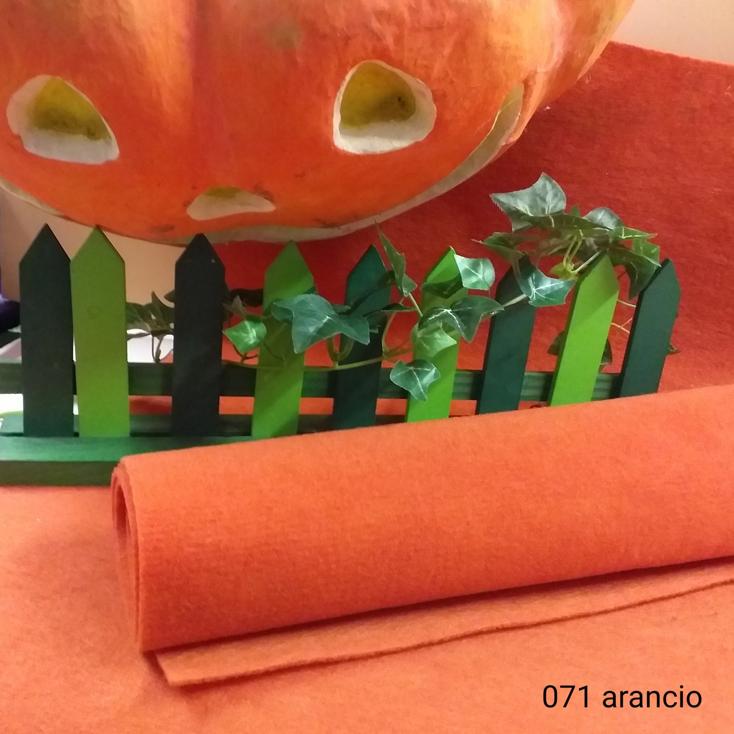 Moddy 071 arancione feltro modellabile Renkalik stoffa tessuto termoformabile per tecnica stampi fiori Natale zucca Halloween