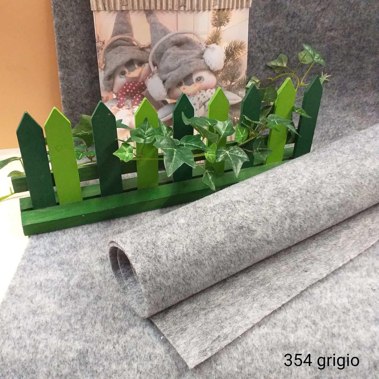 Moddy grigio cenere feltro modellabile Renkalik stoffa tessuto termoformabile per tecnica stampi fiori Natale cappello bambola pupazzo pinguino