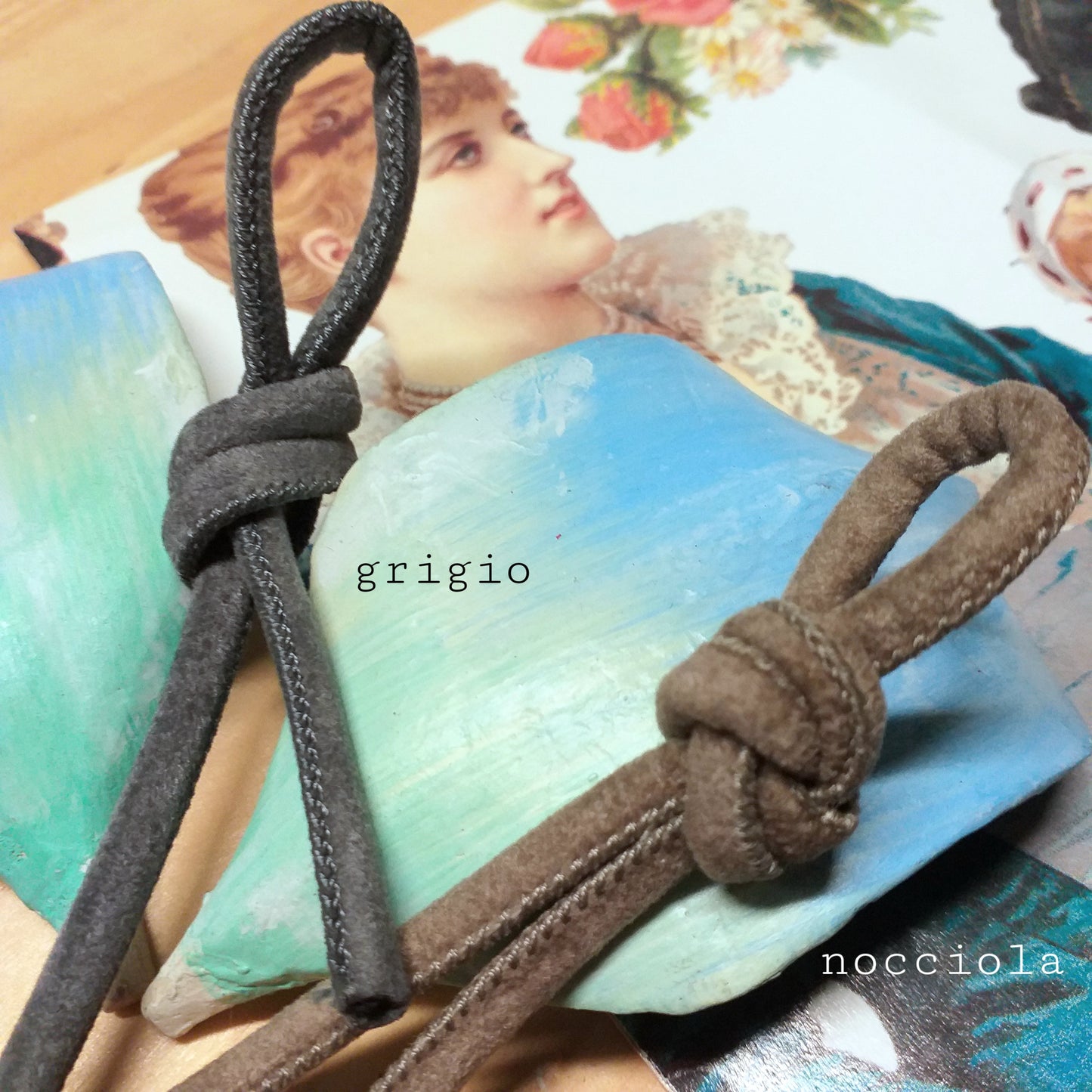 colori fettuccia tubolare scamosciato bigiotteria Joy cordino laccio cucito effetto camoscio nocciola grigio per gioielleria collana