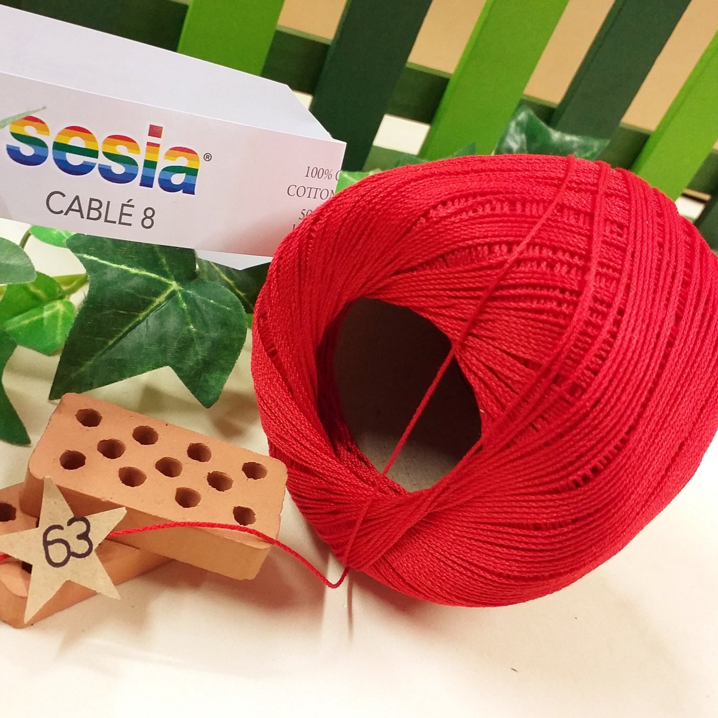 rosso 63 Sesia Cablé 8 filato cotone per uncinetto 1.00-1.75 offerta gomitoli filo uso crochet corredino bambine copertine scarpine cuffie scialle poncho costume lavori a maglia con ferri da calza