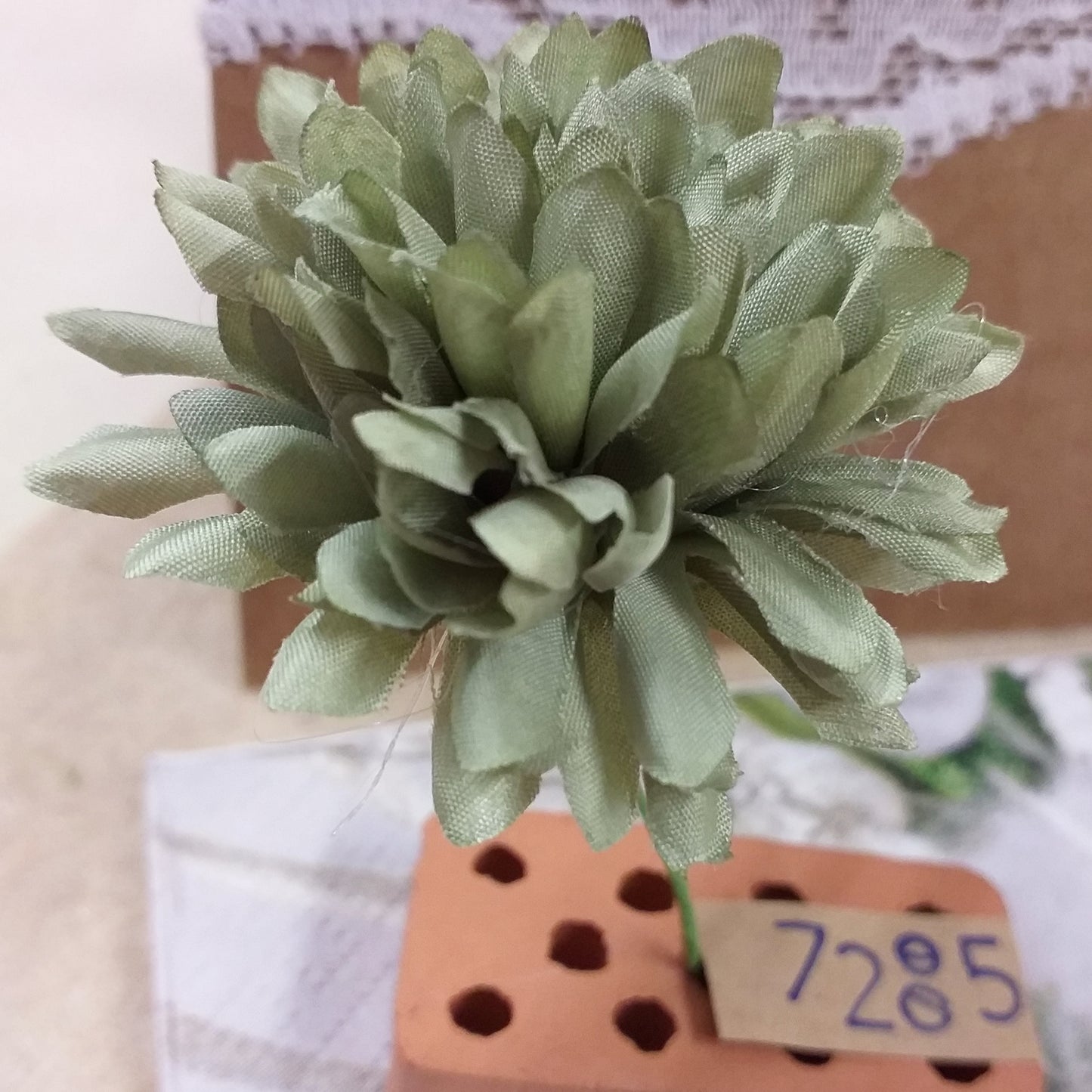 verde salvia fiori di stoffa e tulle organza applicazioni per vestiti abiti cappelli borse mare accessori da cucire applicare moda bigiotteria abbigliamento da spiaggia estate