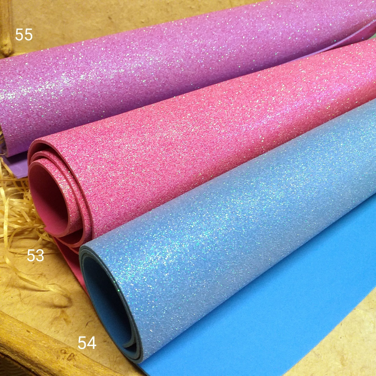 fommy glitter fucsia rosa viola lilla azzurro gomma crepla brillantinata glitterata uso hobbistica creativa confezionamento packaging vetrinistica lavoretti natalizi albero