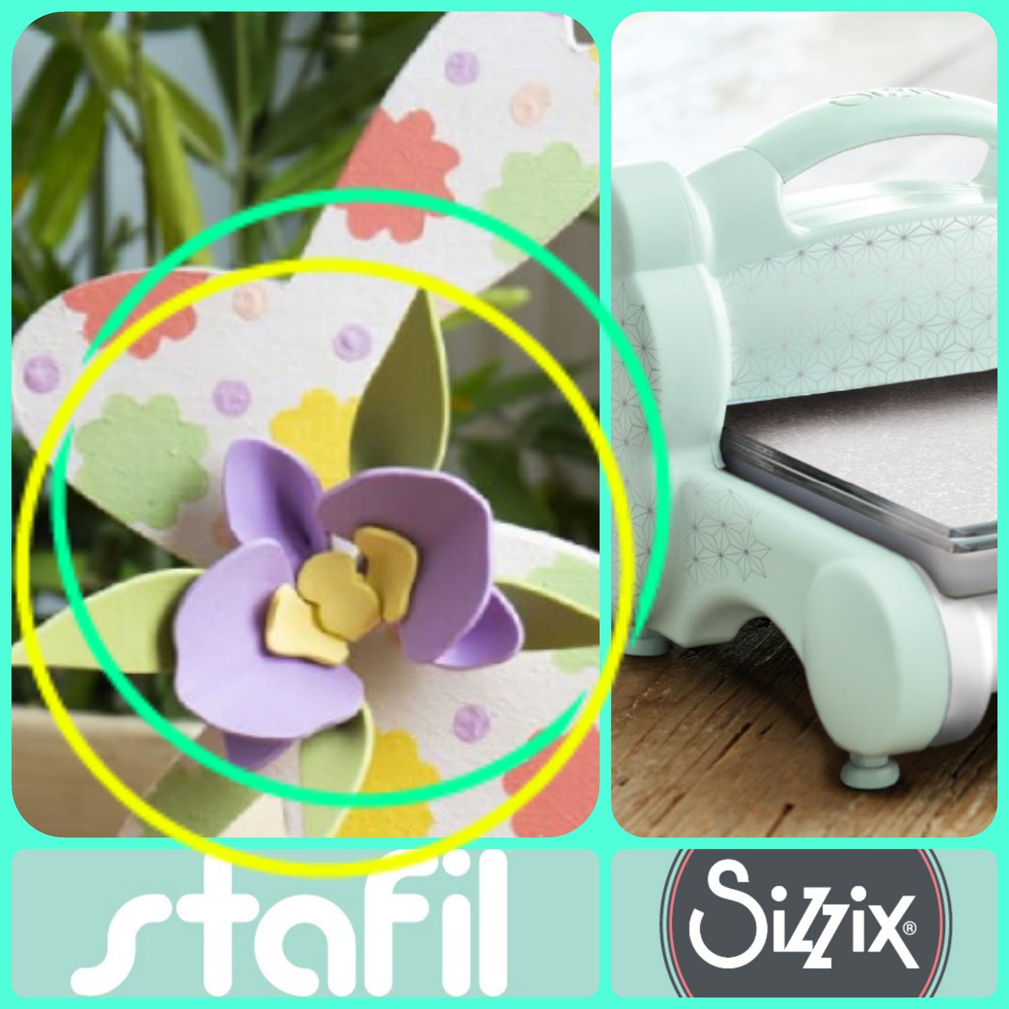 fustella lilla sizzix Big Shot fiori Orchidea idea coniglietto Pasqua
