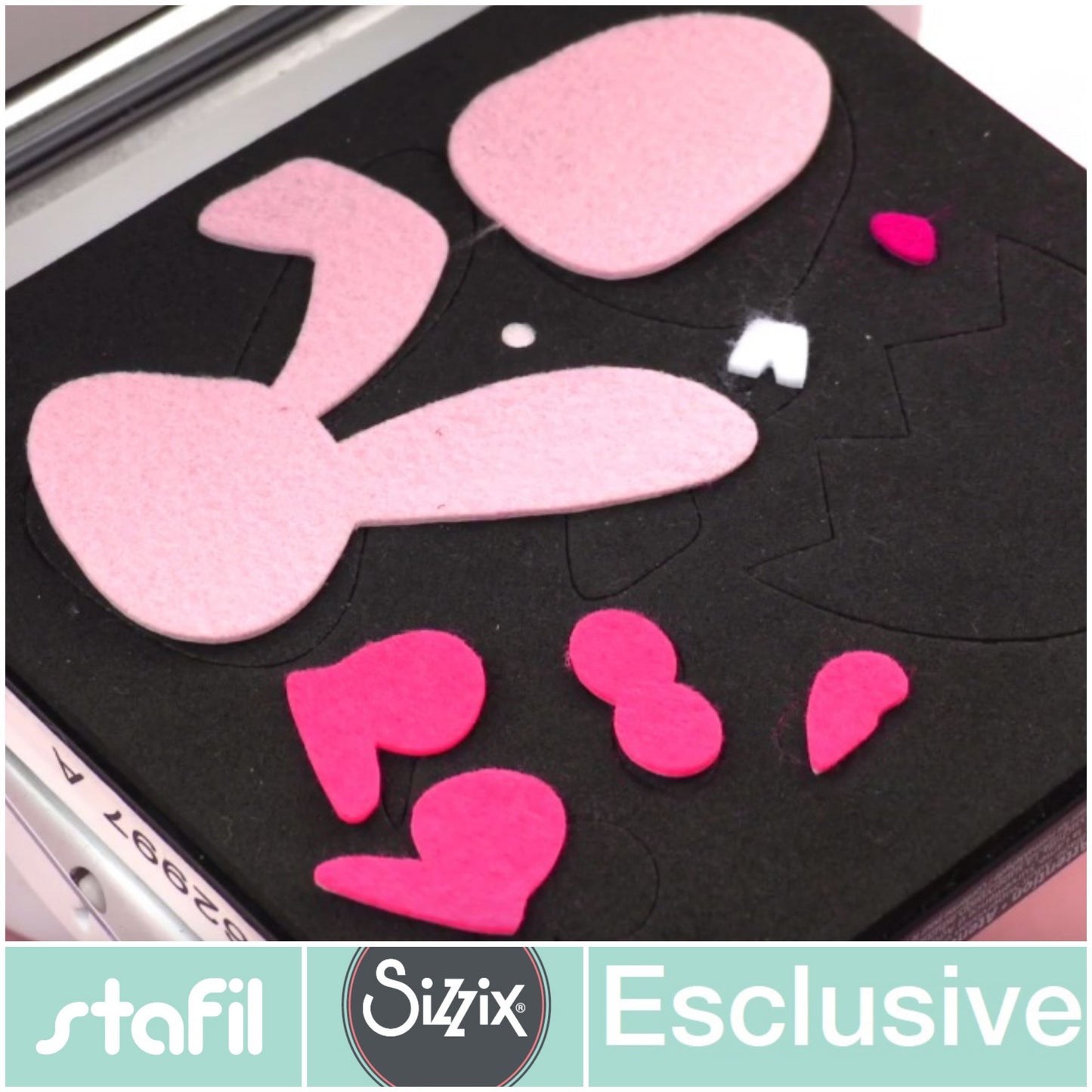 Come si usa la fustella soggetti Pasquali sizzix Big Shot stafil esclusiva con Pannolenci rosa e fucsia