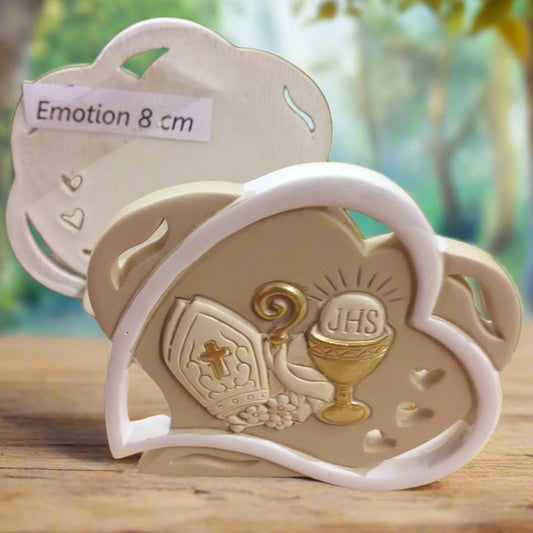Emotion 8 cm icone simboli comunione calice uva Spighe cresima mitria pastorale vescovile bomboniere fai da te da confezionare stile shabby chic