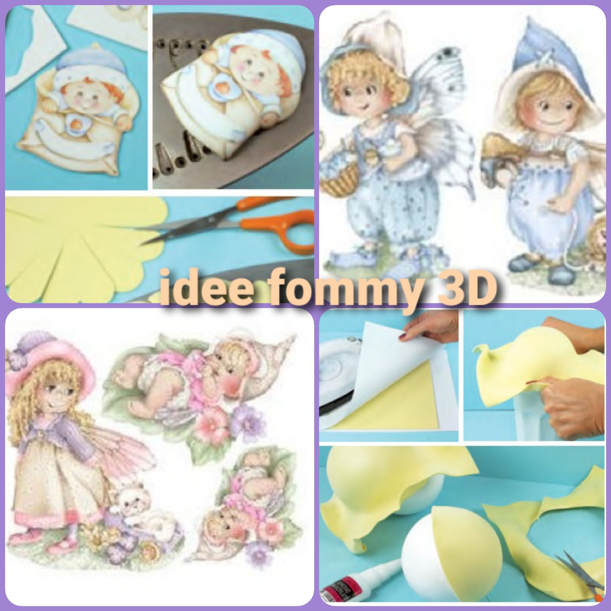 idee Renkalik fommy deco soft 3D per bambole folletti con visi faccine stampati