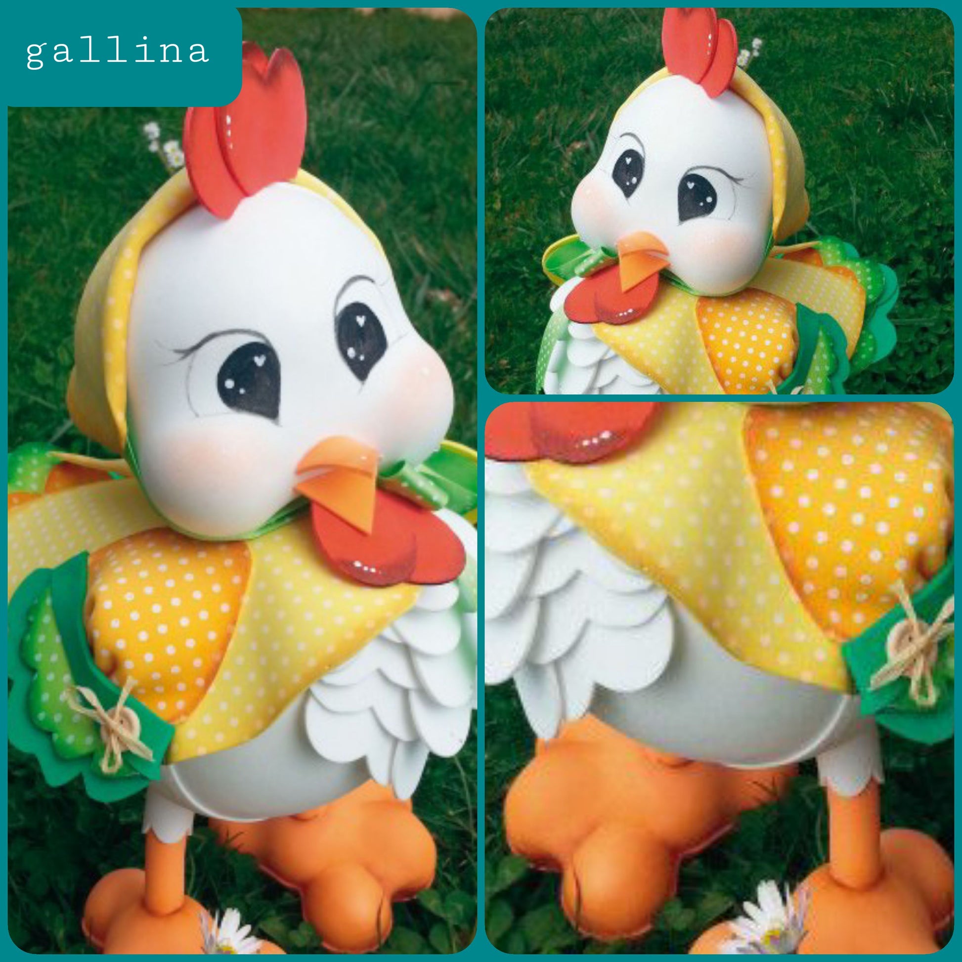 kit fommy gomma crepla carta eva cartamodelli schemi tutorial fotografici e materiali per fai da te creazioni idee pasquali pupazzo di gallina o pulcino