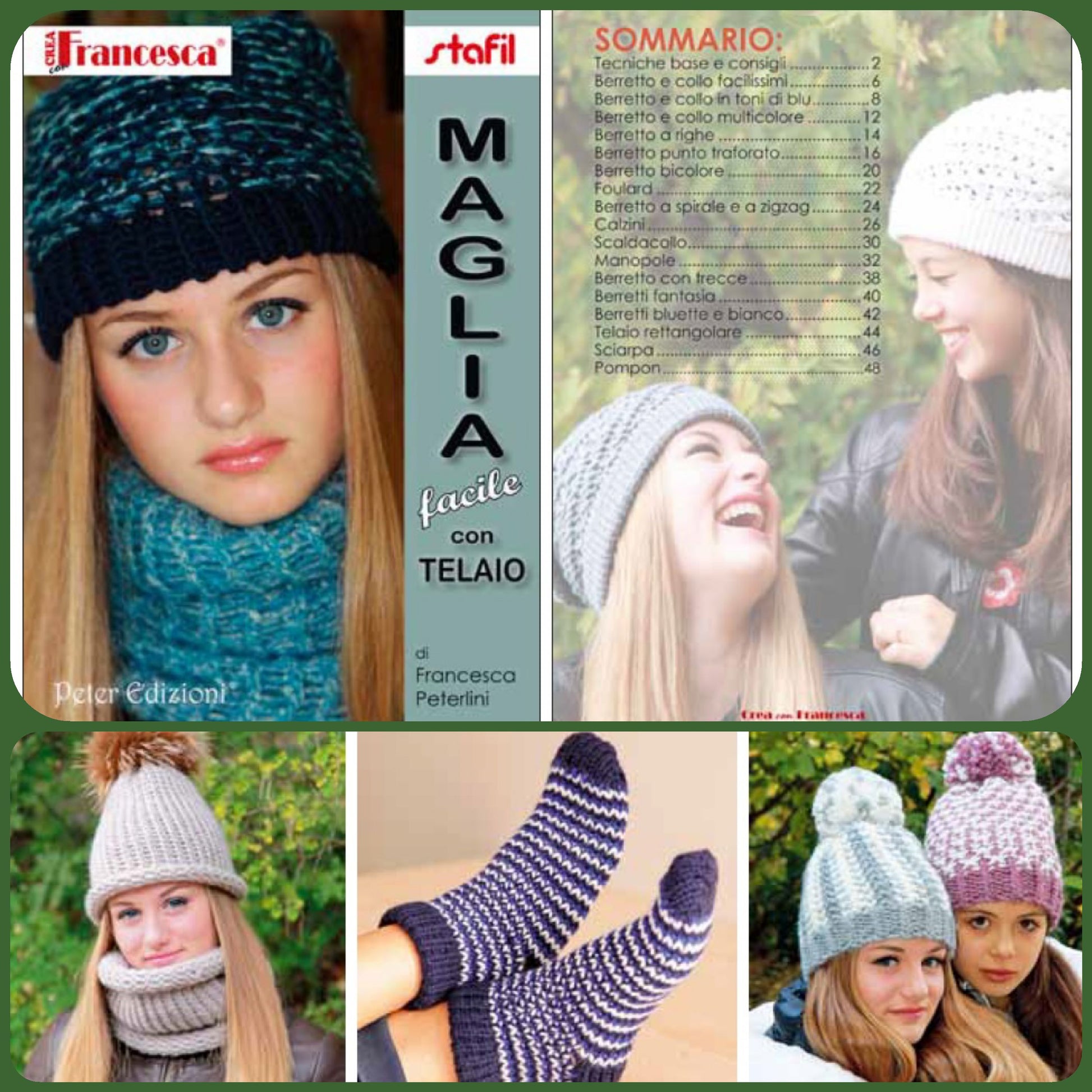 kit libro creativo guida per telaio maglia circolare e maglieria facile lana guida punti come si utilizza knitting loom