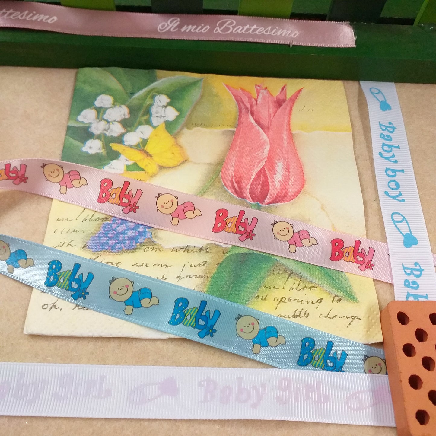 nastro raso stampato baby girl boy bimbo bimba neonato ad uso packaging confezione regalo fiocco nascita babyshower bomboniere battesimo
