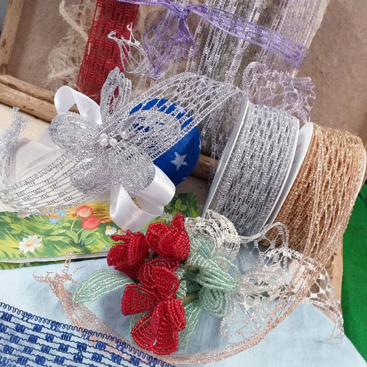 negozio nastro rete reticolato animato gitterband per fiori fiocchi fai da te bomboniere retina idea bouquet