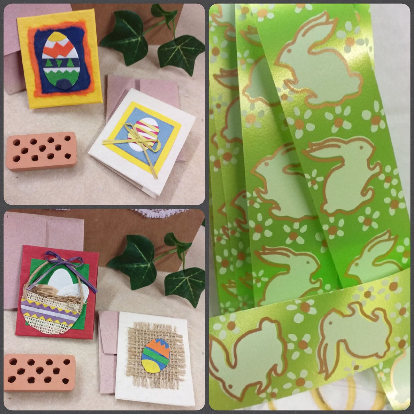 chiudipacco shop accessori packaging pasquale tema uova coniglietti fiori margherite bigliettini carta mano di riso gelso juta rafia bustina cartoncino paglia nastro verde coniglietti