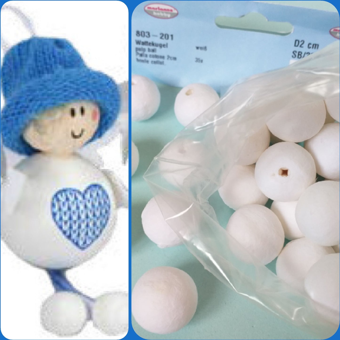 palline ovatta bianche pressate con foro, stock scontato sfere cotone, idea bambolina angioletto lavoretti creativi natalizi