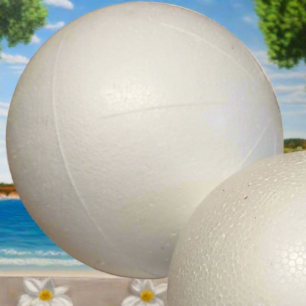 diametro 10 cm sfere grandi palline polistirolo styrofoam balls da decorare colorare rivestire dipingere decoupage uso addobbi albero natale decorazioni lavoretti creativi bambini hobbistica vetrinistica packaging