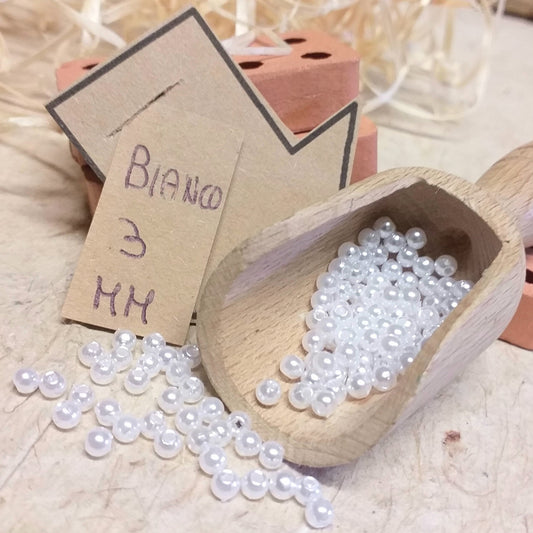 3 mm hobby perline cerate di plastica bianche con foro fai da te gioielli decorazioni vestiti rotonde sintetiche piccole per collane ricamo abbigliamento decorazioni natalizie biedermeier perle