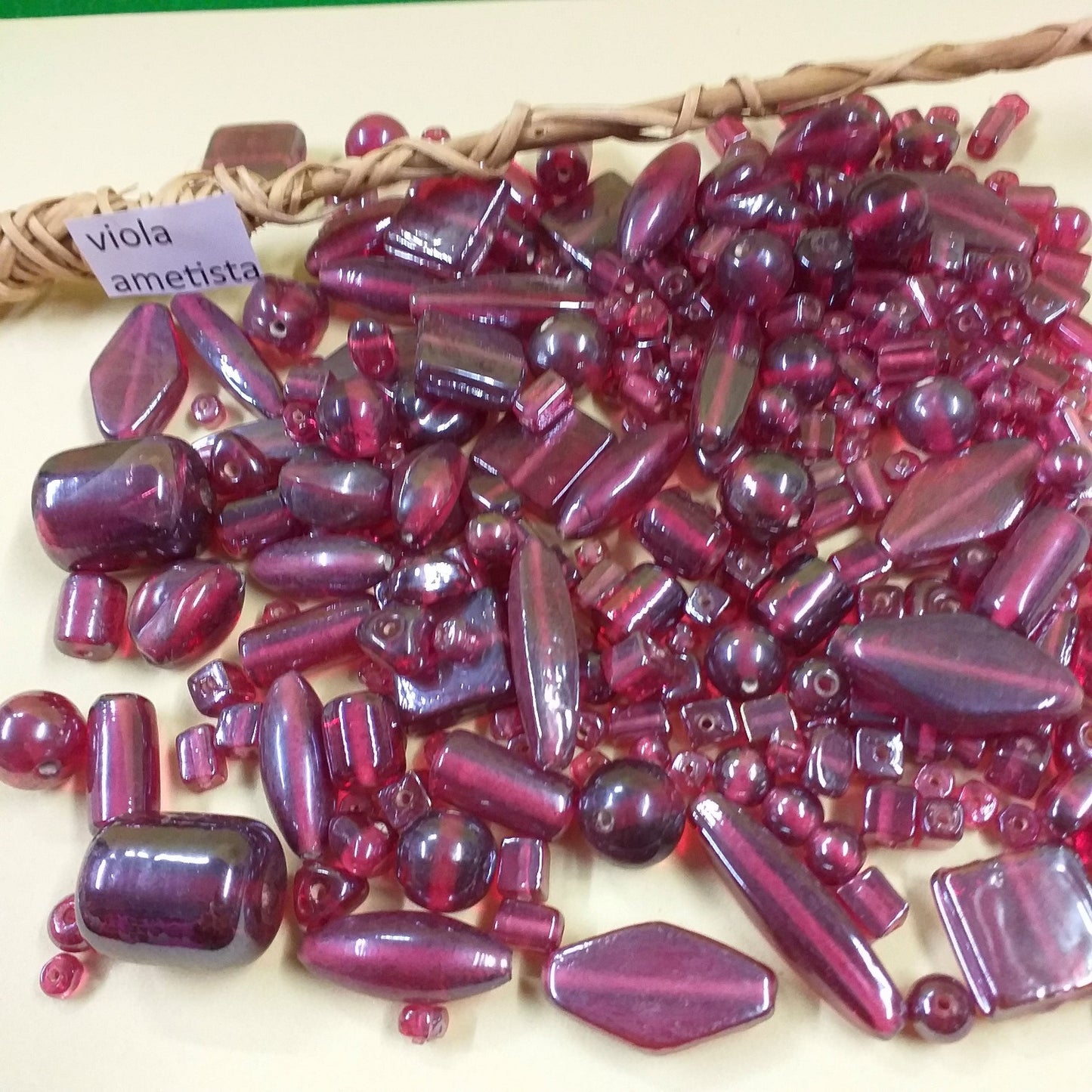 perline bigiotteria viola ametista bordeaux amaranto perle bracciale collana palline sferette rombi dadi piatti vendita sfuse a peso mezzo chilo uso fai da te bijoux accessori borse