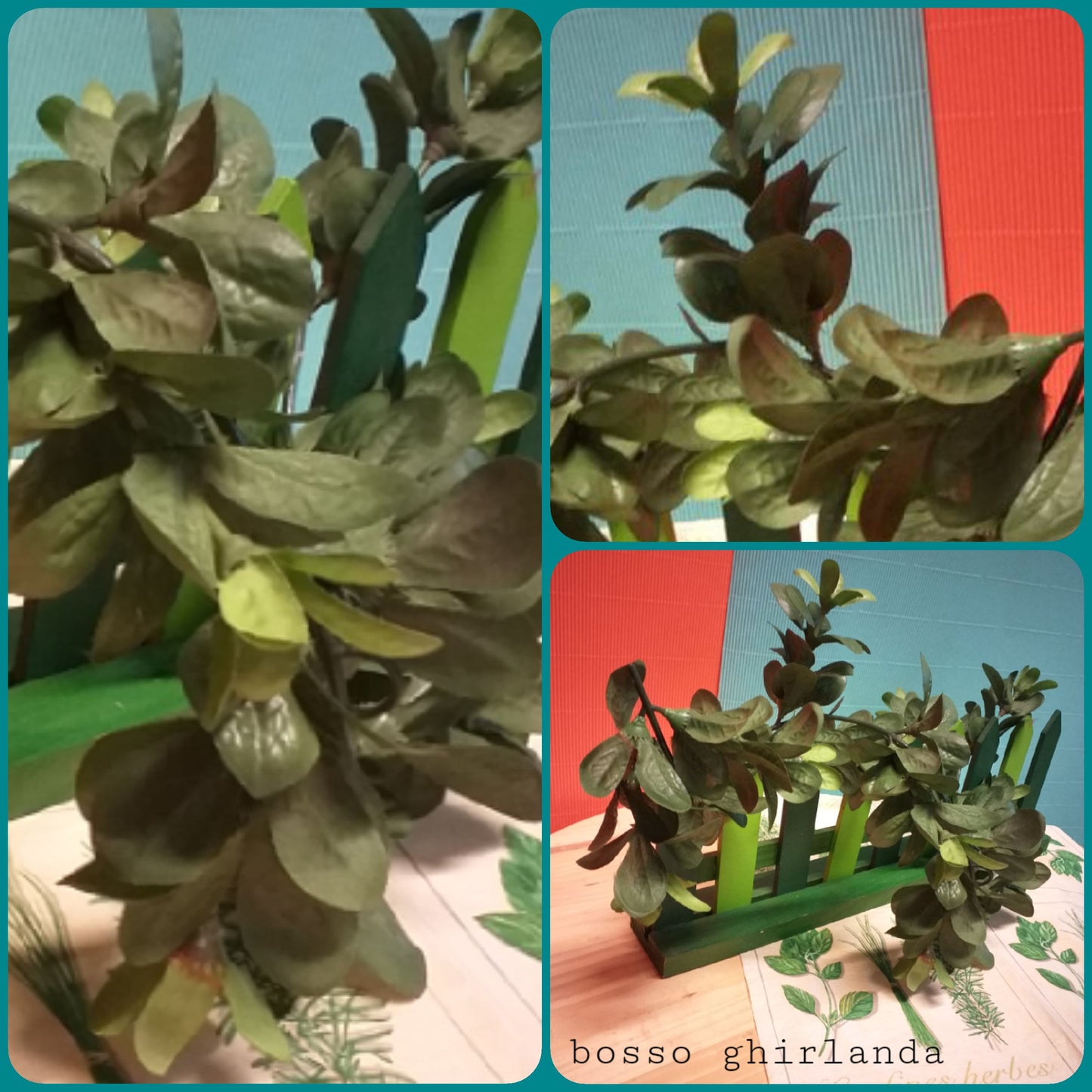 ramo filo ghirlanda bosso piante finte artificiali decorative verde chiaro uso fioristi composizioni fiori centrotavola pasquali natalizi allestimenti matrimonio