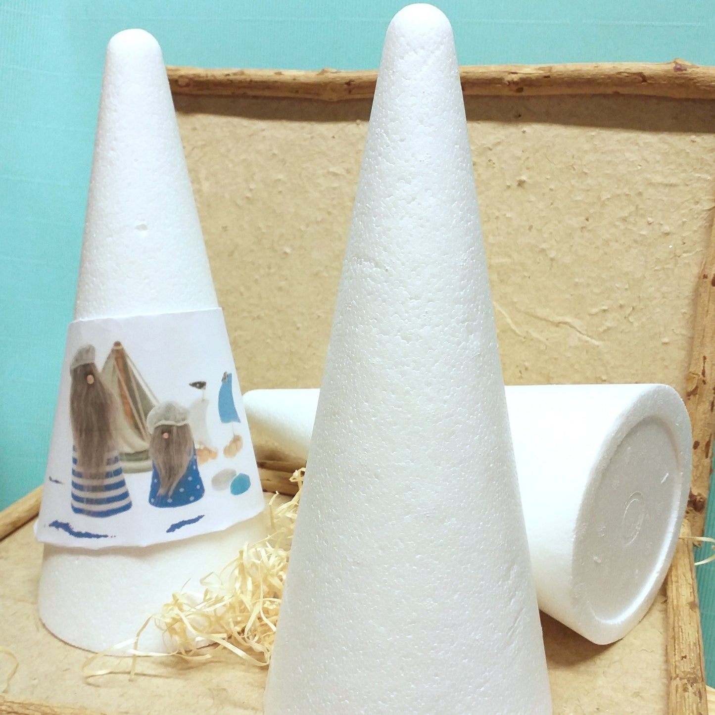 molto alti e grandi 26 cm alberi polistirolo forma coni pini natale basi uso craft fai da te alberelli abete gnomi natalizi bambole feltro pannolenci folletti del bosco pupazzi