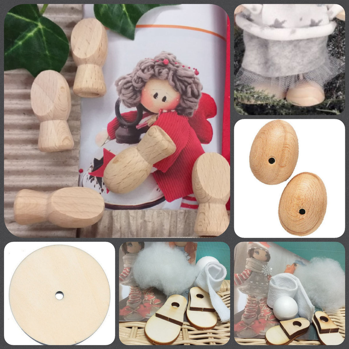 Piedi bambole basi legno offerta kit accessori sagome mani pupazzi –  hobbyshopbomboniere