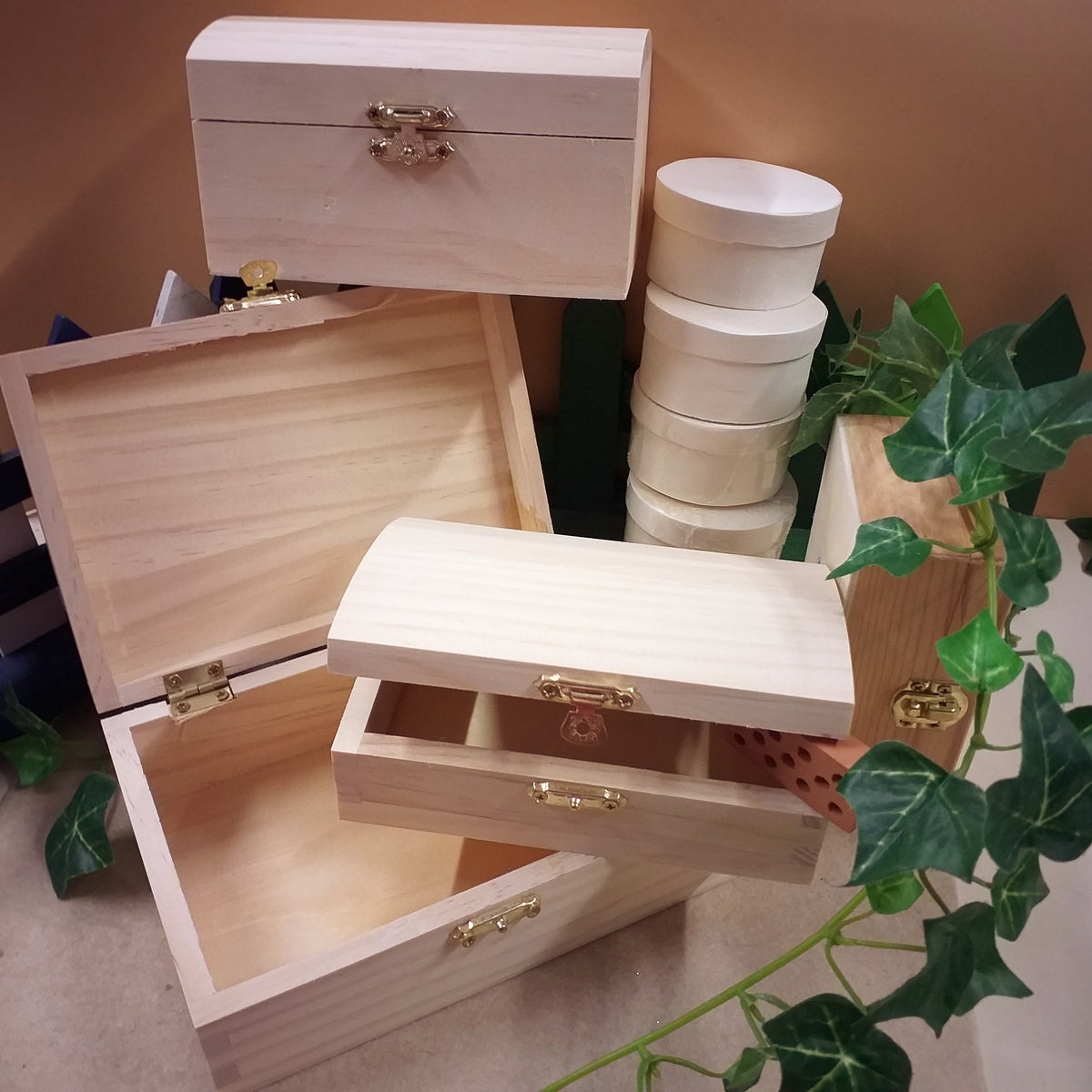 Set 2 scatole in legno, porta oggetti, da decorare - Decoupage, Hobbistica  - Kartoflak