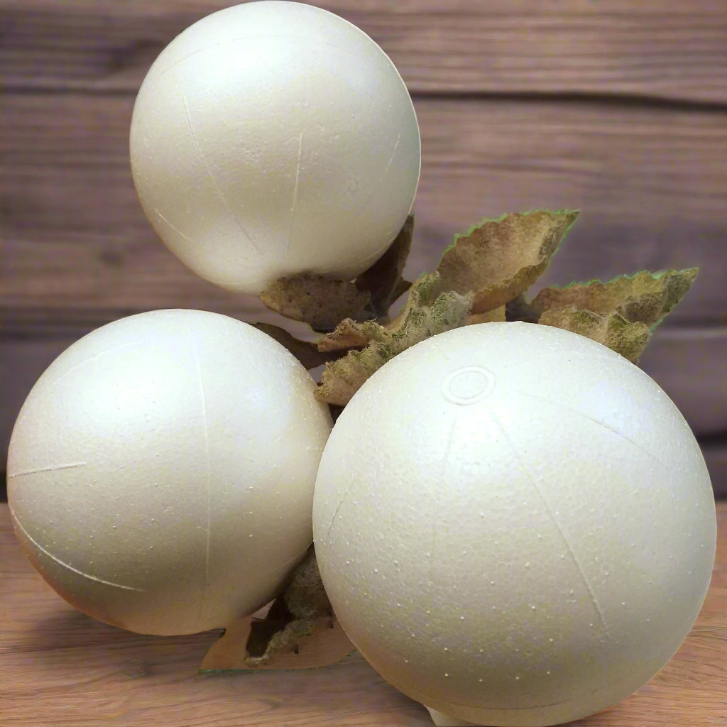 diametro 12 cm sfere grandi palline polistirolo styrofoam balls da decorare colorare rivestire dipingere decoupage uso addobbi albero natale decorazioni lavoretti creativi bambini hobbistica vetrinistica packaging