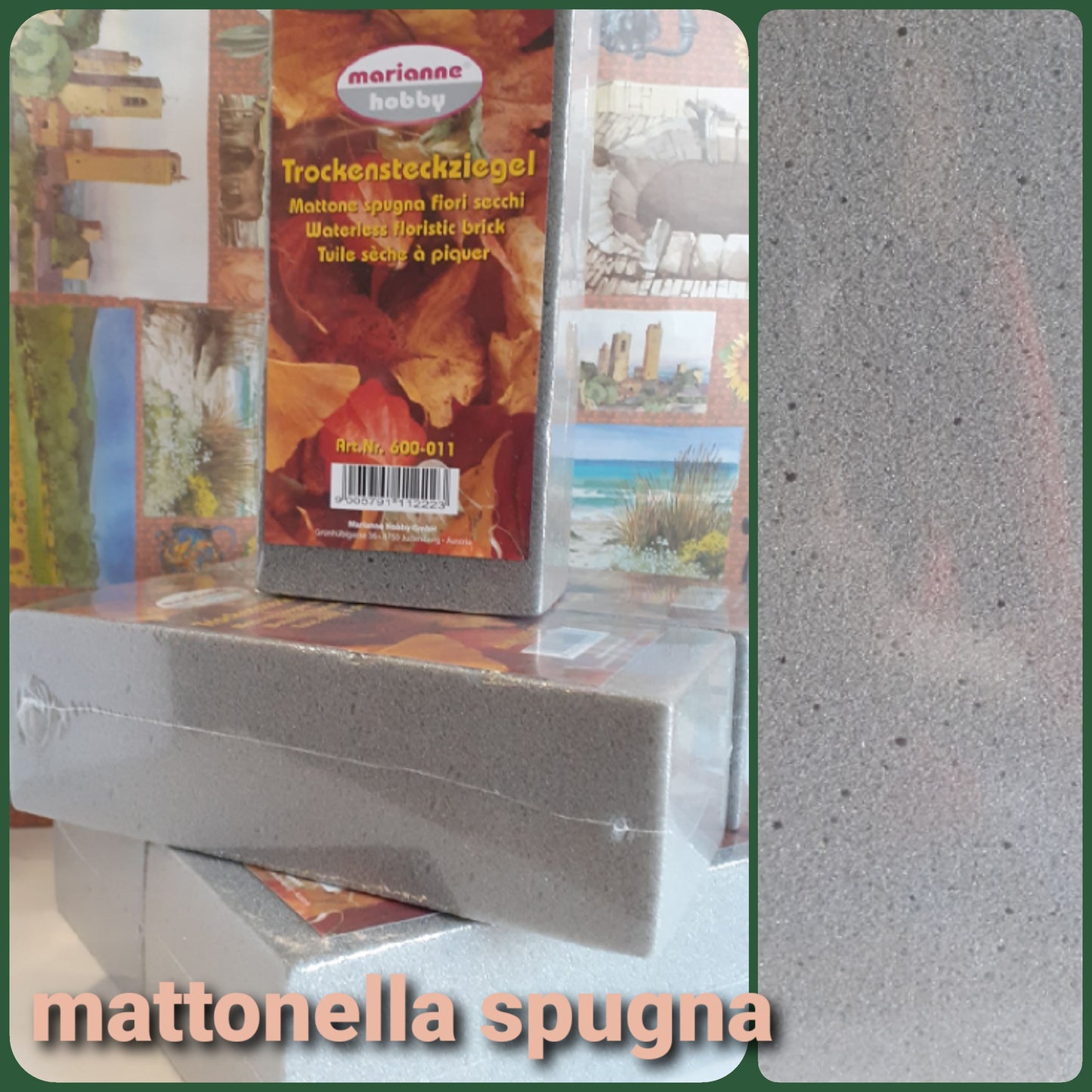 Mattonella spugna rettangolare per piante artificiali composizioni centrotavola decorazioni floreali Natale Porta fiori finti