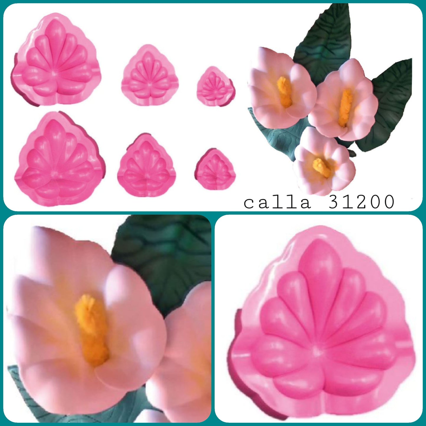 Stampi calla per gomma crepla composizioni floreali decorazioni creazione con fommy fare composizioni floreali Pasqua primavera Natale