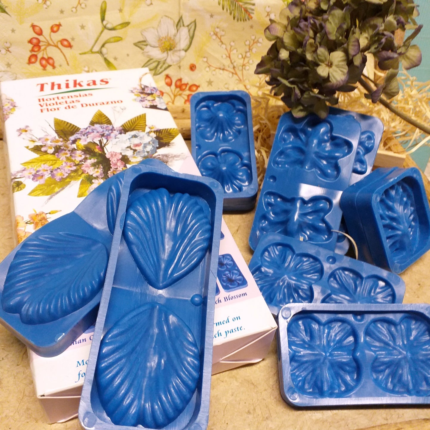 formine stampi Renkalik Thikas fiori foglie fommy gomma crepla creativa tessuto termomodellabile velluto pasta francese per ortensia violetta fiore di pesco orchidea dell'Amazzonia