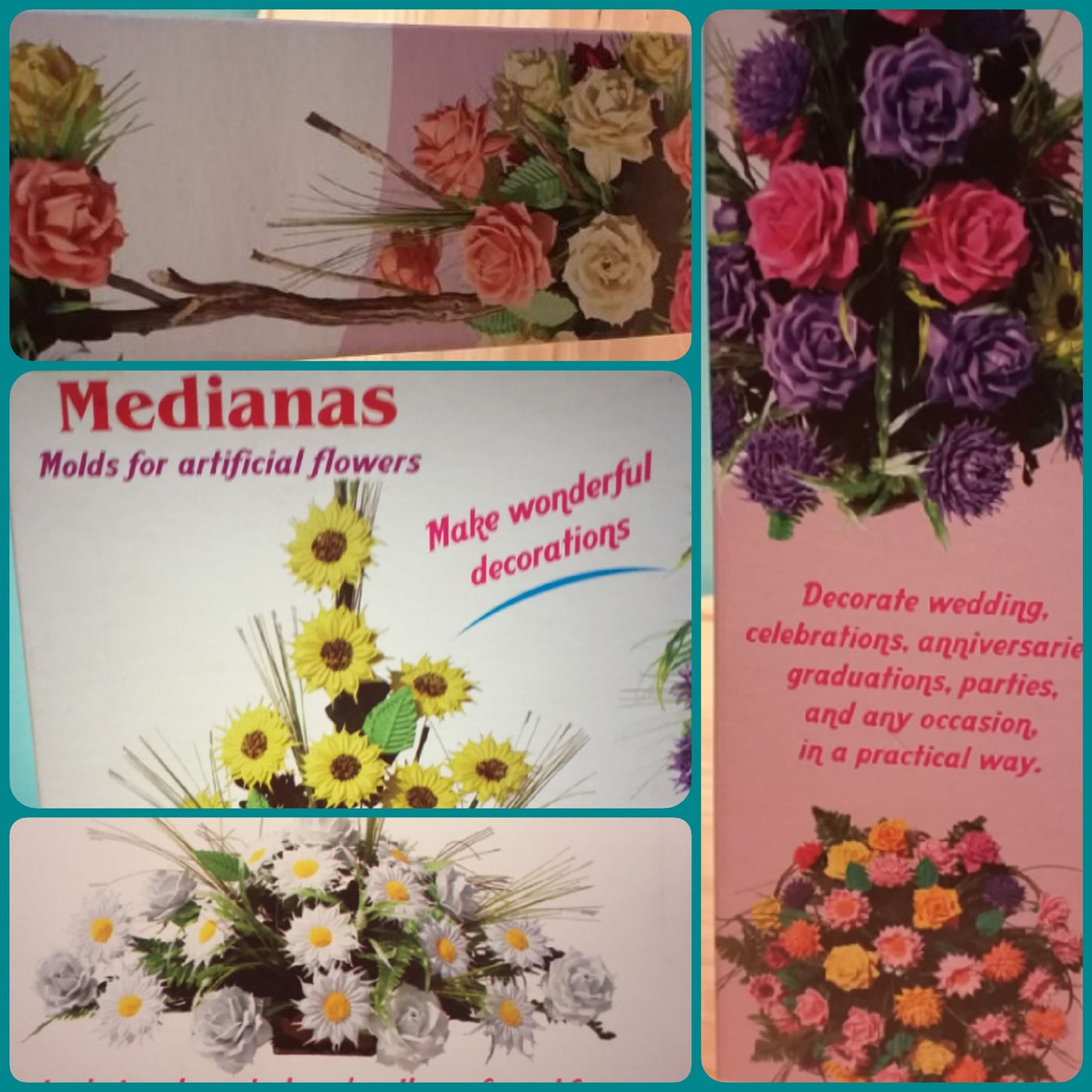 Medianas Renkalik Thikas stampo per fiori artificiali cosa creare con formine e gomma eva crepla fommy modellabile girasole azalea rose crisantemi margherite