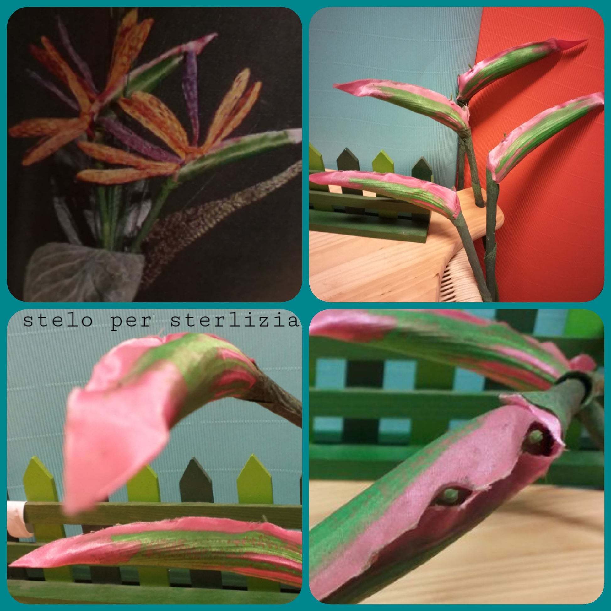 steli con foglie per sterlizia rosa verde composizioni fiori finti artificiali decorazioni floreali articoli da fioristi e fiorai uso creazione fai da te, idea centrotavola di nastro