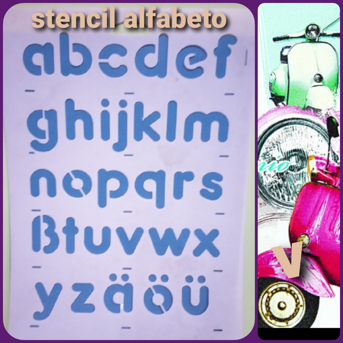 lettere alfabeto minuscolo Mascherine stencil per pittura decorazioni interni di pareti e oggetti casa