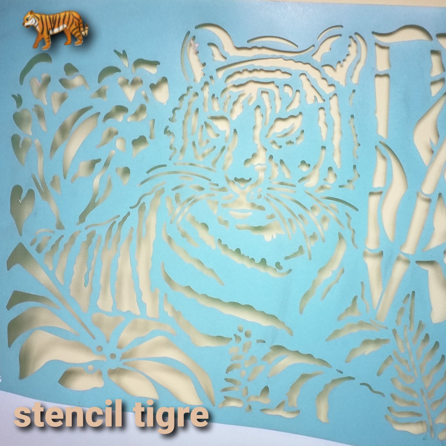 animali tigre Mascherine stencil per pittura decorazioni interni di pareti e oggetti casa