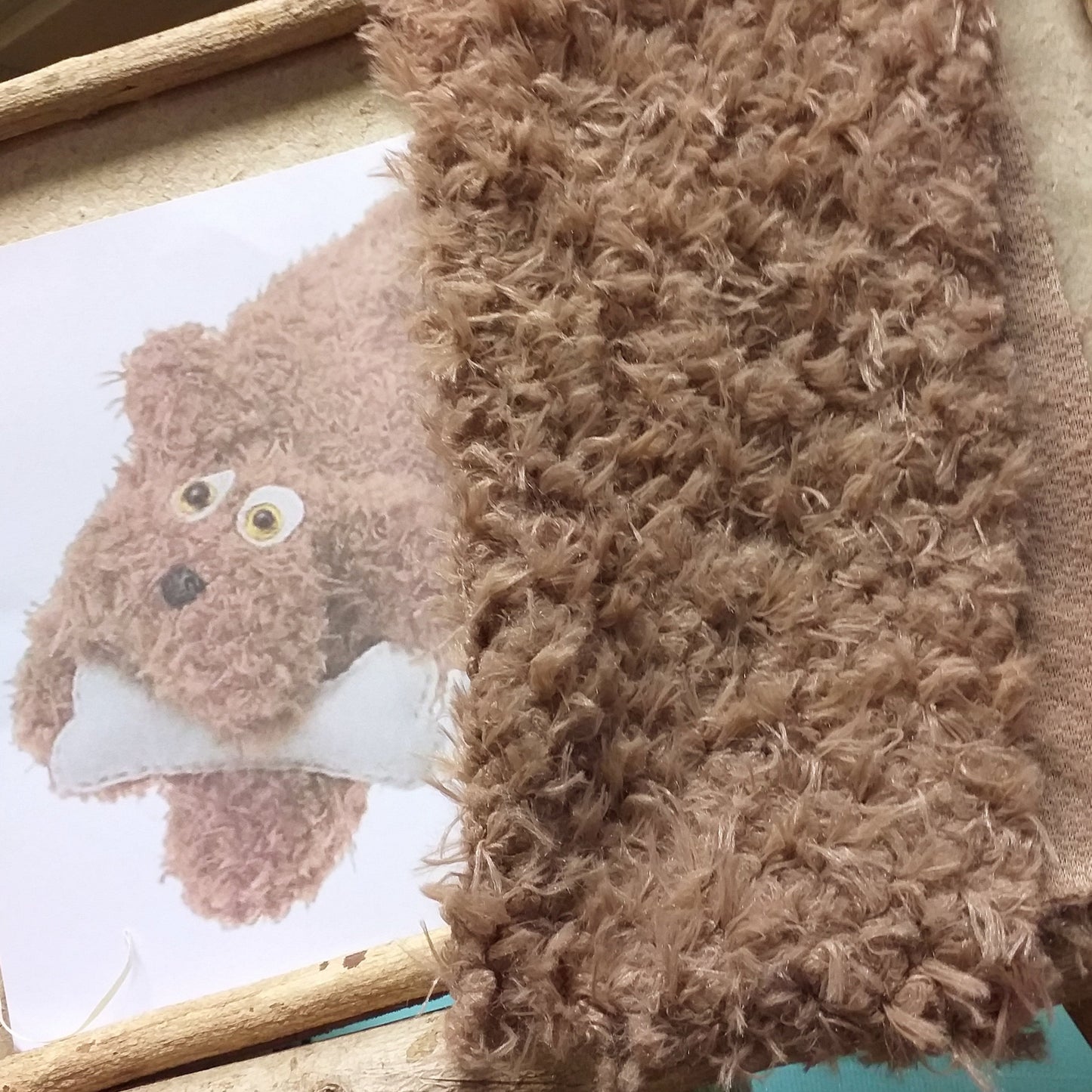 tessuto nastro peluche riccioli lana marrone pelo corto uso fai da te barba gnomi natalizi creare bambole orsi animali cagnolini pupazzi natale per decorazioni albero