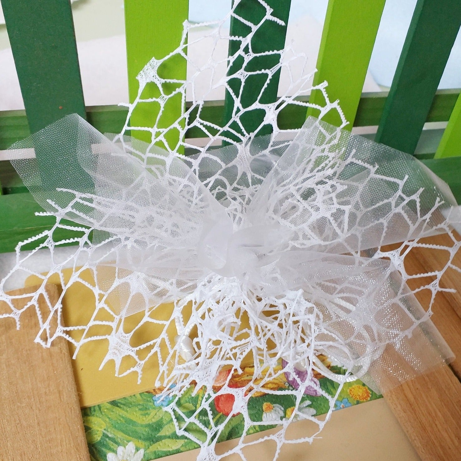 bianco matrimonio coccarda pompon farfalla tulle organza rete spider pizzo con nastrino tirante uso facile fai da te sacchetti portaconfetti confezionare bomboniere confetti segnaposto packaging fiori secchi profumati lavanda