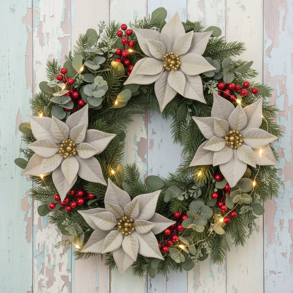 Stelle di Natale da creare con grigio perla velluto glitter Renkalik fiori brillantini rose termico termoformabile termomodellabile broderie